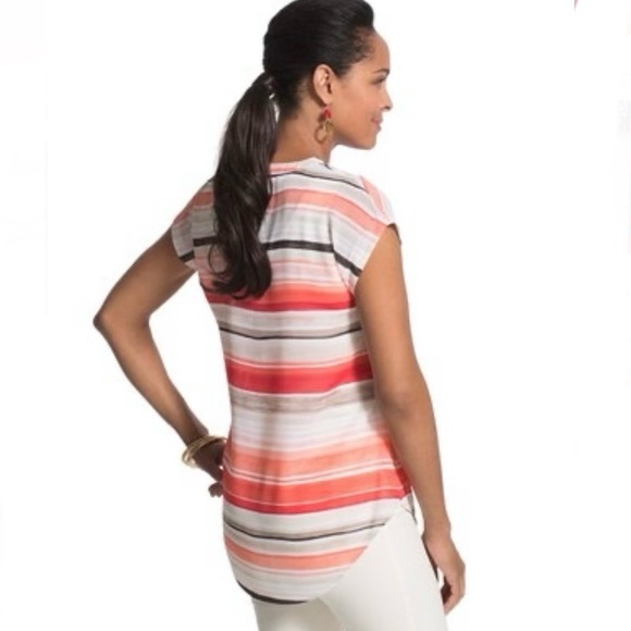 Chico’s Cassandra Red stripe top - Picture 2 of 10